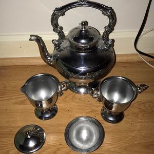 Antique silver tea set